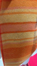 Load image into Gallery viewer, OOAK Upcycled Wool Orange Check Ladies Reversible Hooded Vest Lined Caladiums Gold Fabric - Size 8-12