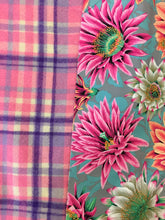 Load image into Gallery viewer, OOAK Upcycled Ladies Coat Pink & Purple Check 100% NZ Wool Lined 100% Cotton