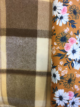 Load image into Gallery viewer, OOAK Upcycled Ladies Coat Brown & Cream Check 100% NZ Wool Lined 100% Cotton