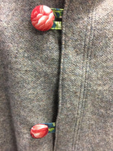 Load image into Gallery viewer, OOAK Upcycled Ladies Coat Charcoal 100% NZ Wool Lined 100% Cotton