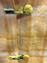 Load image into Gallery viewer, OOAK Upcycled Ladies Coat Lemon Check 100% NZ Wool Lined 100%