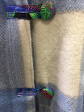 Load image into Gallery viewer, OOAK Upcycled Ladies Blue Check Coat 100% NZ Wool Lined 100% Cotton - Size 14