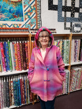 Load image into Gallery viewer, OOAK Upcycled Ladies Pink & Turquoise Plaid 100% Wool Lined 100% Cotton Order