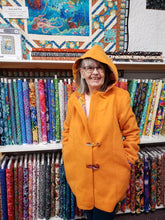 Load image into Gallery viewer, OOAK Upcycled Ladies Orange 100% NZ Wool Lined 100% Cotton