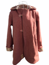 Load image into Gallery viewer, OOAK Upcycled Ladies Raspberry Blush Coat 100% NZ Wool Lined 100% Cotton - Size 10