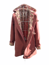 Load image into Gallery viewer, OOAK Upcycled Ladies Raspberry Blush Coat 100% NZ Wool Lined 100% Cotton - Size 10