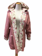 Load image into Gallery viewer, OOAK Upcycled Ladies Raspberry Blush Coat 100% NZ Wool Lined 100% Cotton - Size 12