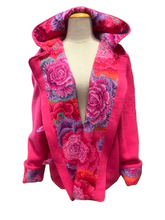 Load image into Gallery viewer, OOAK Upcycled Ladies Pink Check 100% NZ Wool Lined 100% Cotton