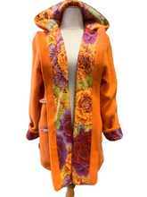 Load image into Gallery viewer, OOAK Upcycled Ladies Orange 100% NZ Wool Lined 100% Cotton