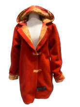 Load image into Gallery viewer, OOAK Upcycled Ladies Rust Coat 100% NZ Wool Lined 100% Cotton - Size 10
