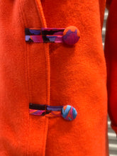 Load image into Gallery viewer, OOAK Upcycled Ladies Orange Coat 100% NZ Wool Lined 100% Cotton - Size 12