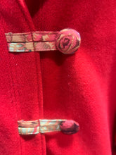 Load image into Gallery viewer, OOAK Upcycled Ladies Red Coat 100% NZ Wool Lined 100% Cotton - Size 14