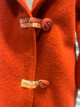 Load image into Gallery viewer, OOAK Upcycled Ladies Rust Coat 100% NZ Wool Lined 100% Cotton - Size 10