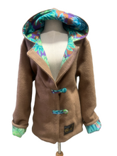 Load image into Gallery viewer, OOAK Upcycled Ladies Blue & Fawn 100% NZ Wool Lined 100% Cotton