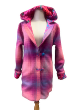 Load image into Gallery viewer, OOAK Upcycled Ladies Pink & Turquoise Plaid 100% Wool Lined 100% Cotton Order