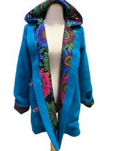 Load image into Gallery viewer, OOAK Ladies Upcycled 100% Wool Marine Blue Coat Lined 100% Cotton - MADE TO ORDER
