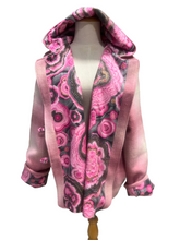 Load image into Gallery viewer, OOAK Upcycled Ladies Pink Check 100% NZ Wool Lined 100% Cotton