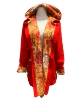 Load image into Gallery viewer, OOAK Upcycled Ladies Red Coat 100% NZ Wool Lined 100% Cotton - Size 14