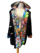 Load image into Gallery viewer, OOAK Ladies New 100% Wool Black Coat Lined 100% Cotton - MADE TO ORDER