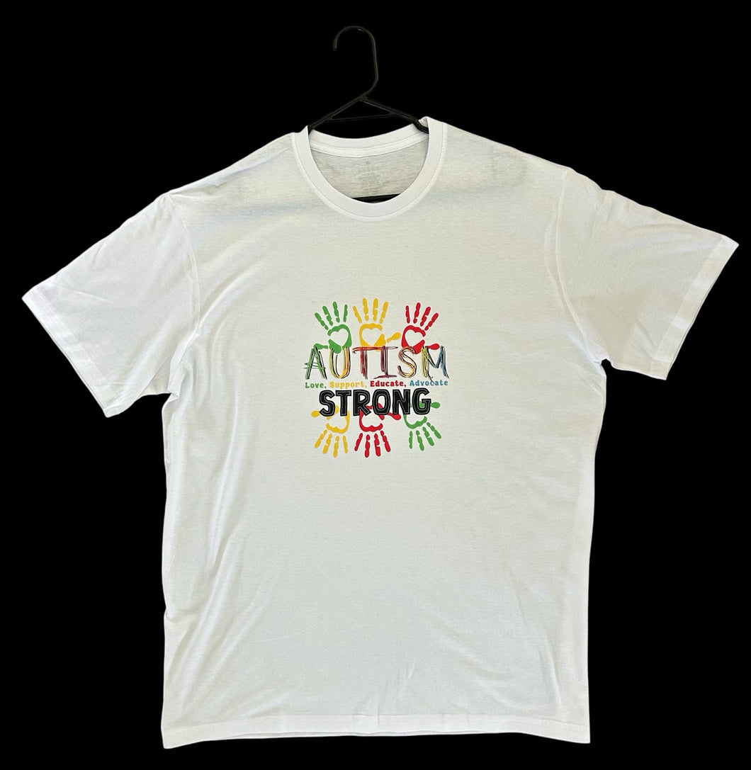 Adult Autism Awareness Strong T Shirt Available in Black or White