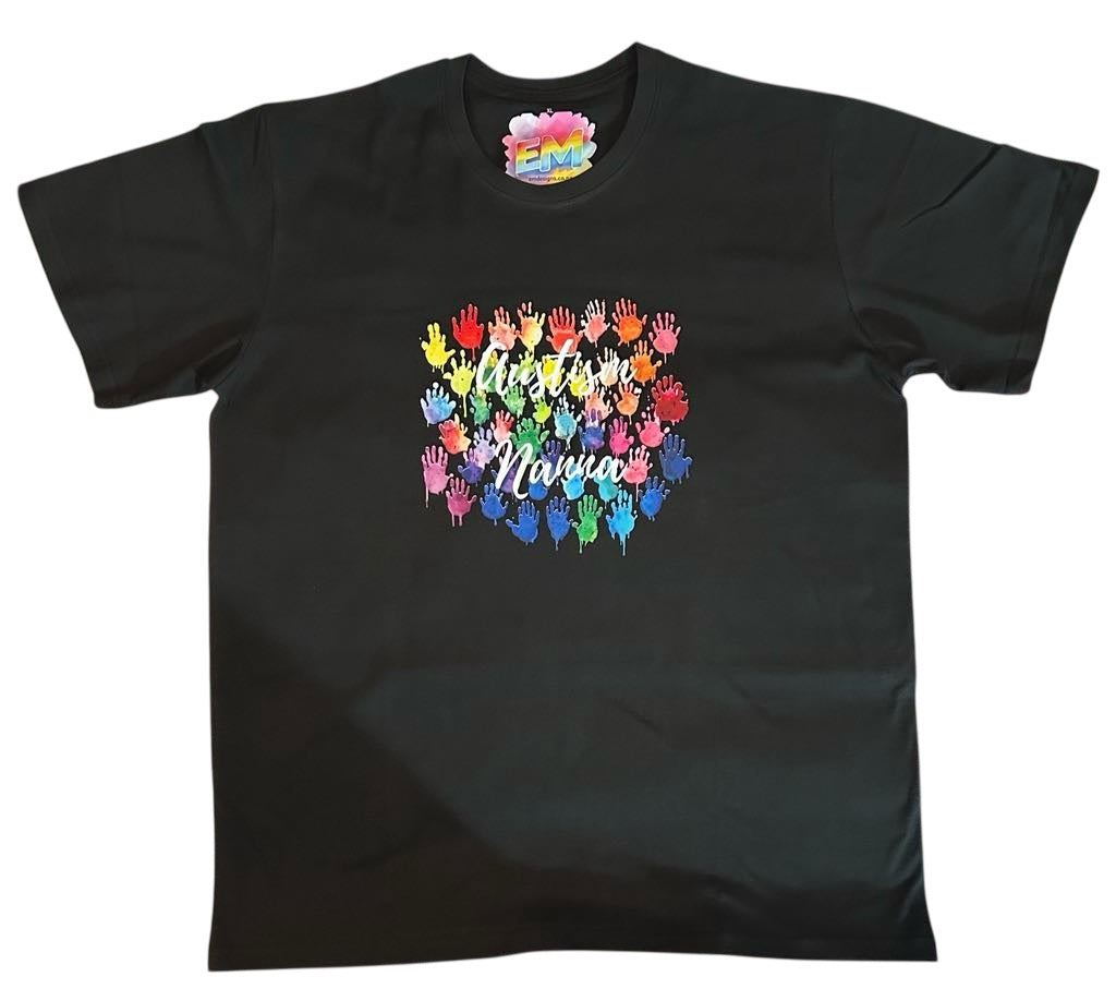 Adult Autism Awareness Autism Nanna T Shirt Available in Black, White or Grey