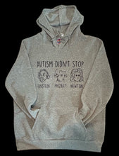 Load image into Gallery viewer, Adult Autism Awareness Einstein Hoodie Available in Black or Grey
