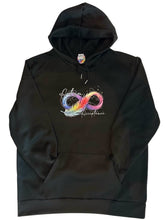 Load image into Gallery viewer, Adult Autism Awareness Infinity Hoodie Available in Black or Grey

