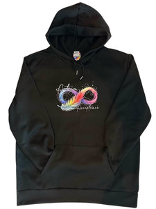 Adult Autism Awareness Infinity Hoodie Available in Black or Grey