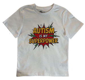 Adult Autism Awareness Autism is my Superpower T Shirt Available in Black, White or Grey