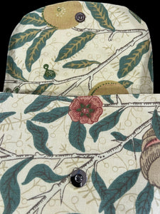 Saddlebag made with William Morris "Fruits" Linen lined 100% Cotton