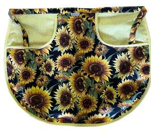 Peg Apron Sunflowers & Yellow Check