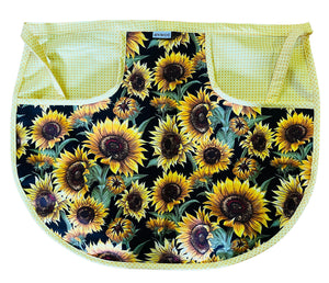 Peg Apron Sunflowers & Yellow Check