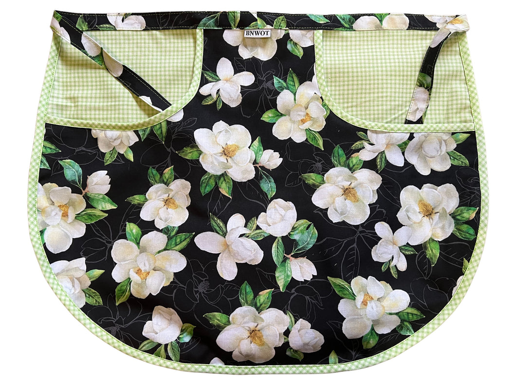 Peg Apron Magnolias & Lime Check