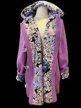 Load image into Gallery viewer, OOAK Ladies Upcycled 100% Wool Lavender Coat Lined 100% Cotton - MADE TO ORDER
