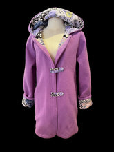 Load image into Gallery viewer, OOAK Ladies Upcycled 100% Wool Lavender Coat Lined 100% Cotton - MADE TO ORDER
