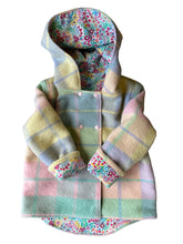 Load image into Gallery viewer, OOAK - Upcycled 100% Gelato Check Reversible Hooded Coat Lined Liberty - Age 4
