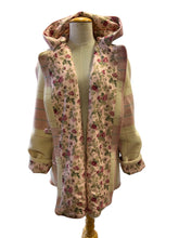 Load image into Gallery viewer, OOAK Ladies Upcycled 100% Wool Pink &amp; Grey Check Coat Lined 100% Cotton - MADE TO ORDER
