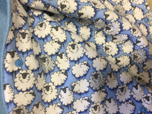 Load image into Gallery viewer, Upcycled Wool Sleeping Bags lined in 100% Cotton Blue Sheep Flannel
