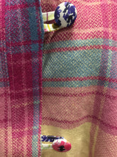 Load image into Gallery viewer, OOAK Upcycled Ladies Coat Pink Check 100% NZ Wool Lined 100% Cotton  - Size 16
