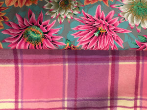 OOAK Upcycled Ladies Pink Check 100% NZ Wool Lined 100% Cotton Order for Kirstie Barr