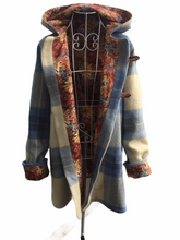 Load image into Gallery viewer, OOAK Upcycled Ladies Coat 100% NZ Wool Lined 100% Cotton  - Size 12
