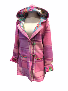 OOAK Upcycled Ladies Pink Check 100% NZ Wool Lined 100% Cotton Order for Kirstie Barr