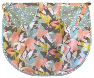 Peg Apron Pale Multi Floral & Pale Turquoise