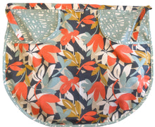 Load image into Gallery viewer, Peg Apron Dark Multi Floral &amp; Pale Turquoise
