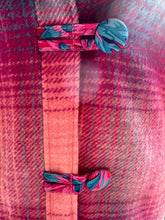 Load image into Gallery viewer, OOAK Upcycled Ladies Pink &amp; Turquoise Plaid 100% Wool Lined 100% Cotton Order
