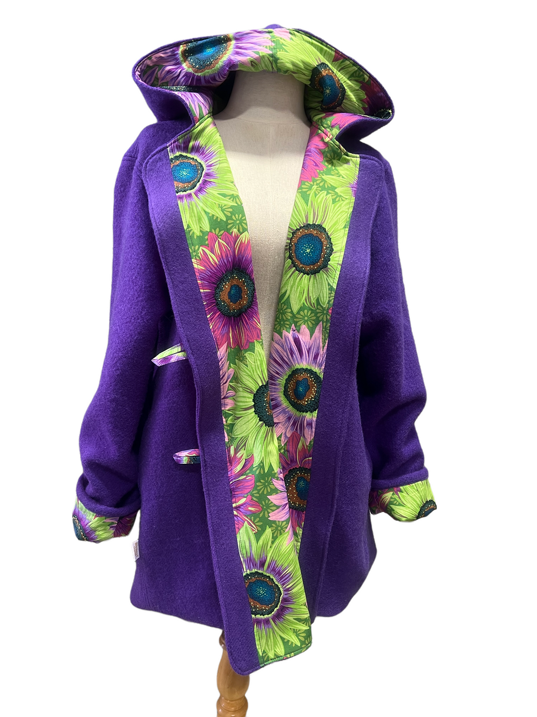 OOAK Upcycled Ladies Purple 100% NZ Wool Lined 100% Cotton Order