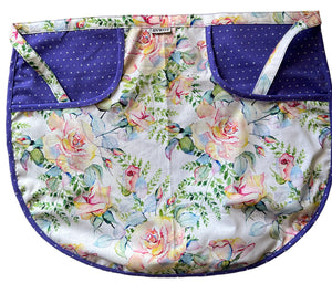 Peg Apron Watercolour Roses & Purple