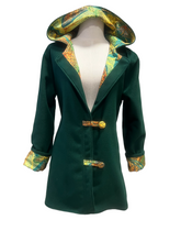 Load image into Gallery viewer, OOAK Ladies New Wool Green Coat 100% Lined 100% Cotton - MADE TO ORDER
