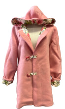 Load image into Gallery viewer, OOAK Upcycled Ladies Pale Pink 100% NZ Wool Lined Cream Floral 100% Cotton Made to Order
