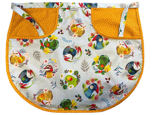 Peg Apron Feathered Friends & Mustard Dash